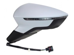 Espejo Izquierdo Eléctrico Para Pintar Convexo Térmico Abatible Con Piloto 8pin Seat Leon 12- Ref 105.2133014