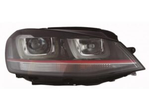 Faro Derecho Eléctrico Con Motor Interior Oscuro (d3s/h7/h21w/led) Vw Golf Vii Gti 13- Ref 101.23620013