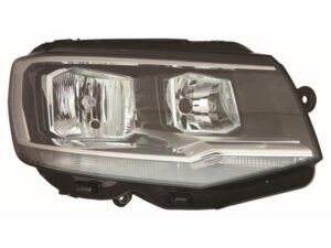 Faro Derecho Eléctrico Con Motor Interior Oscuro H7/h7/pwy24w/w21w/w5w Vw Transporter 16- Ref 101.23671003