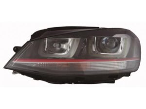 Faro Izquierdo Eléctrico Con Motor Interior Oscuro (d3s/h7/h21w/led) Vw Golf Vii Gti 13- Ref 101.23620014